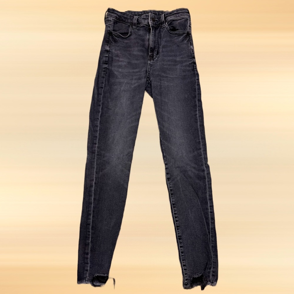 American Eagle Women’s Jeans (Distressed Ankle) Dark Grey